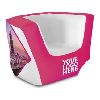 Custom printed inflatable lounge chair with your-logo artwork