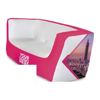 Custom printed inflatable lounge sofa with your-logo artwork