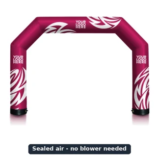 Angled inflatable arch, sealed air