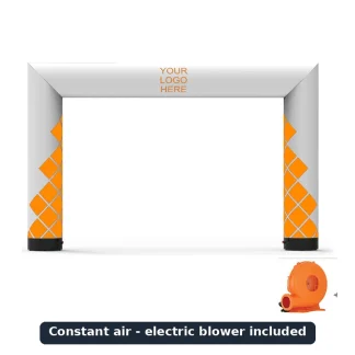 Square inflatable arch, constant air, with electric blower