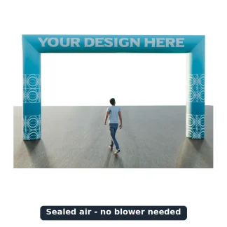 Square inflatable arch, sealed air