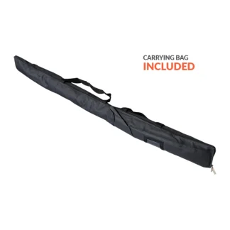 Flag pole set in black carrying bag