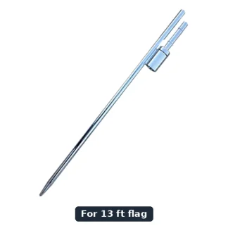 Ground spike with ball bearing for 13 ft flag