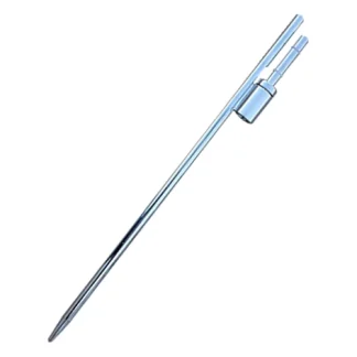 Flag ground spike with ball bearing top