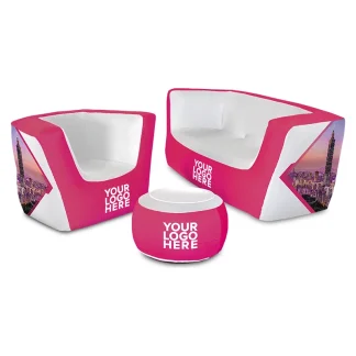 Custom printed inflatable lounge furniture set