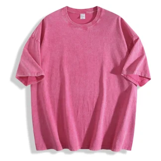 Oversized garment-washed tee for DTF printing