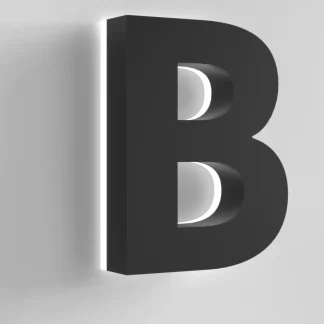 Reverse acrylic lit channel letter