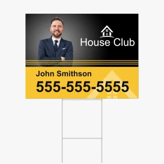 Yard sign with H-stake
