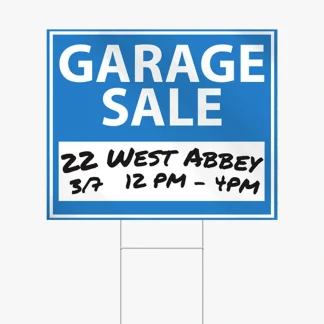Dry erase coroplast sign